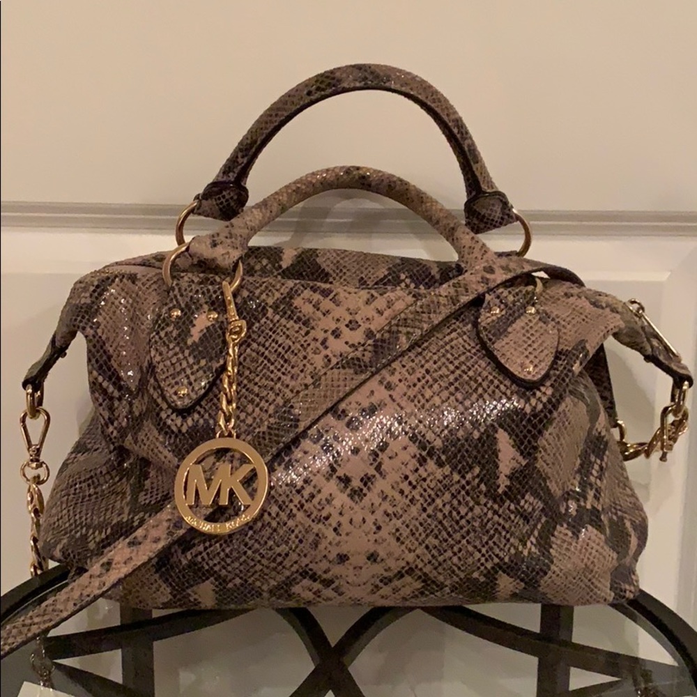Michael Kors Faux Snakeskin Crossbody/Shoulder